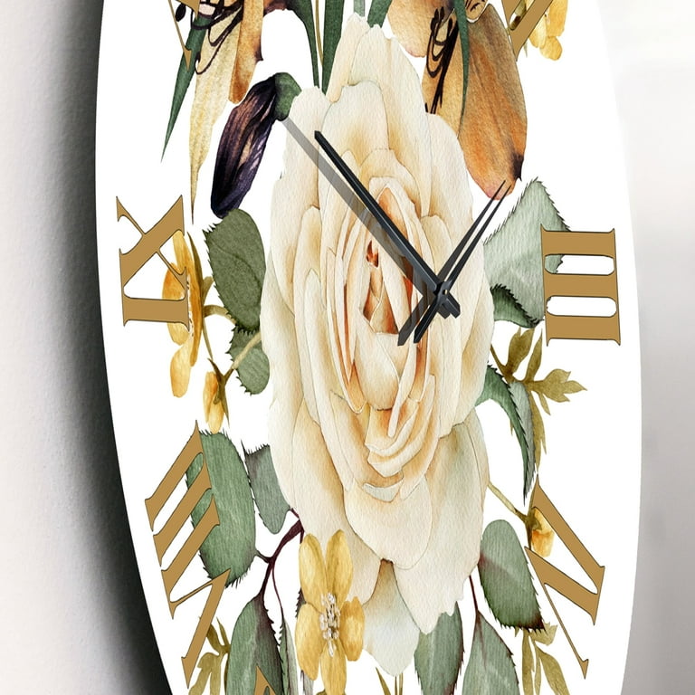 Wall Clock floral