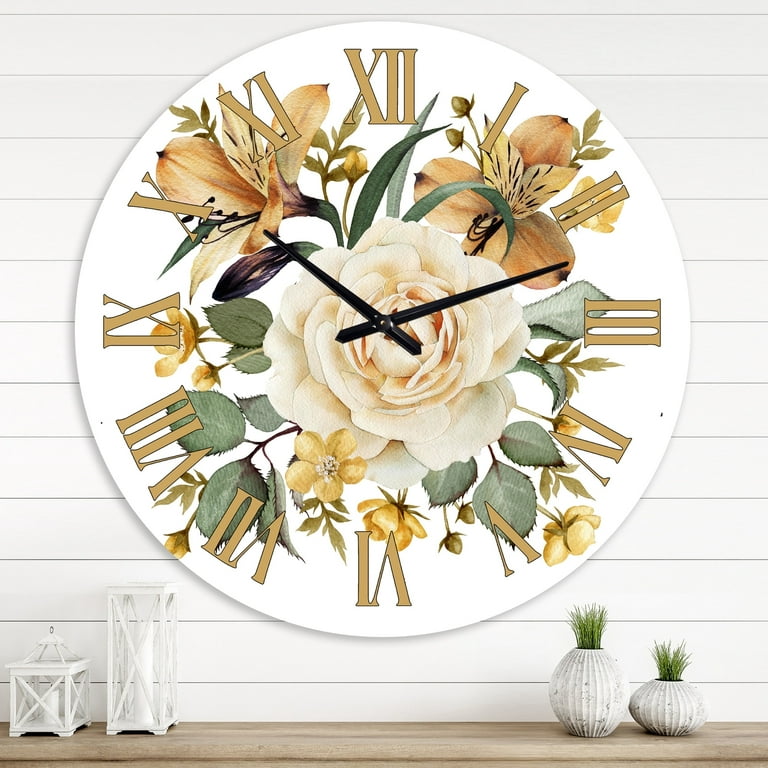 Wall Clock floral