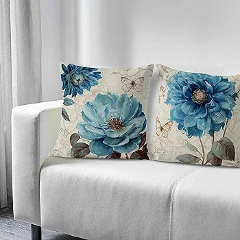 Set of four digital cushions covers