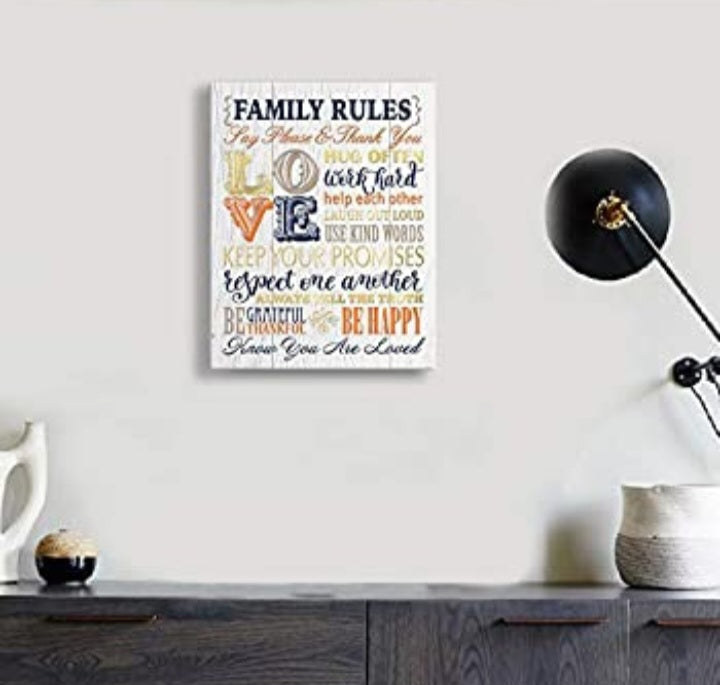 Family rules wall hanging