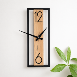 Modern Wooden Rectangular Wall Clock