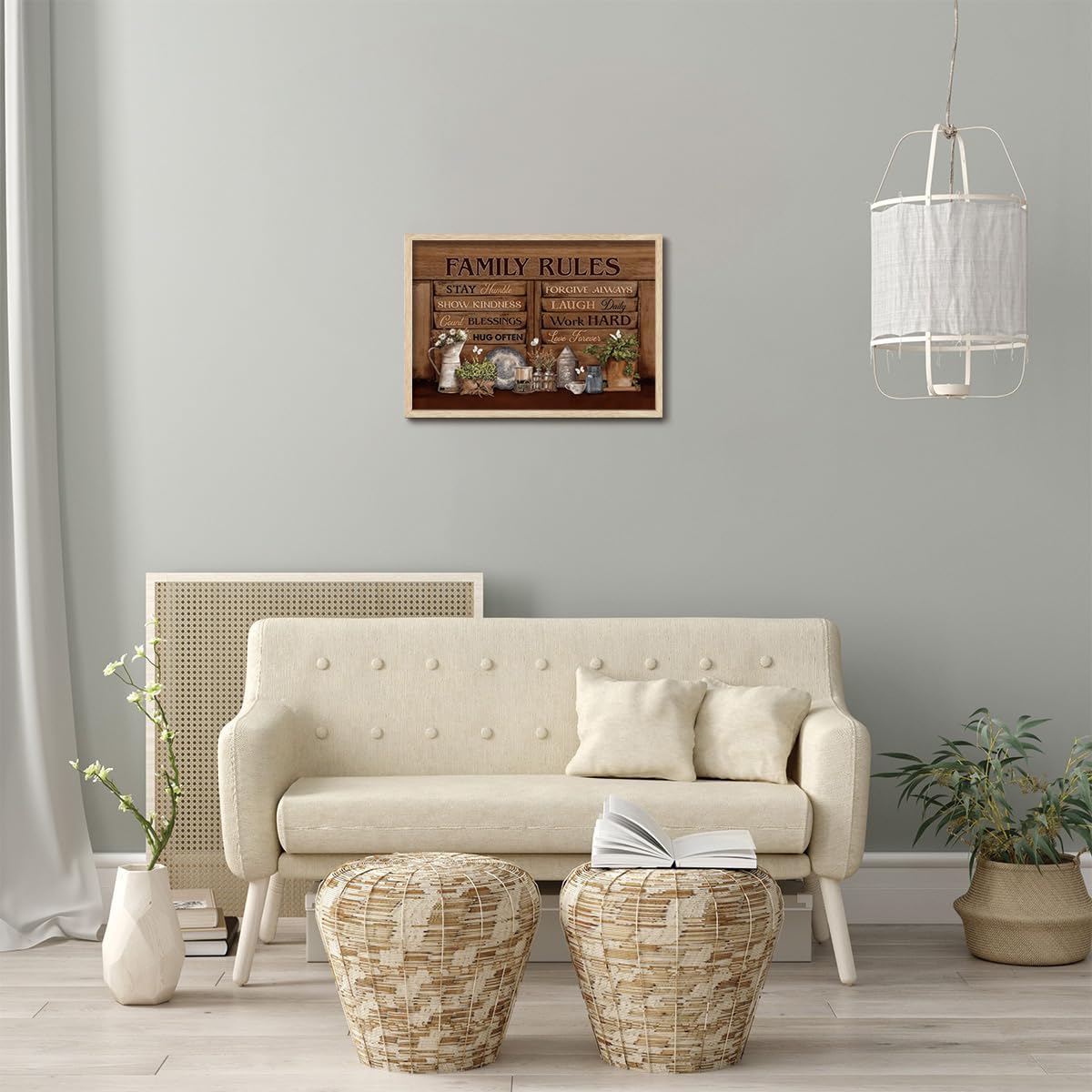 Family rules, home decor. Size 12 x 18 inch - Image 4