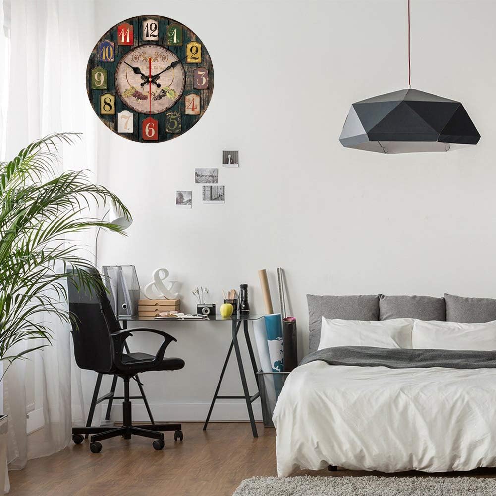 Rustic Vintage Round Wall Clock - Image 5