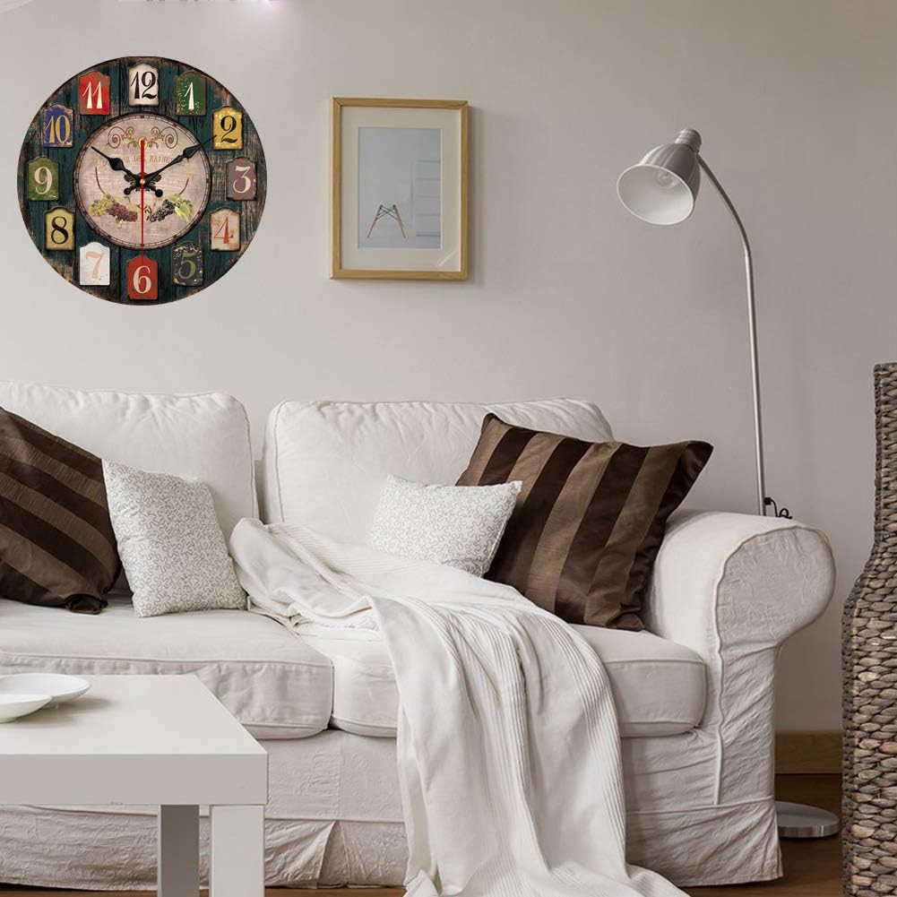 Rustic Vintage Round Wall Clock - Image 2