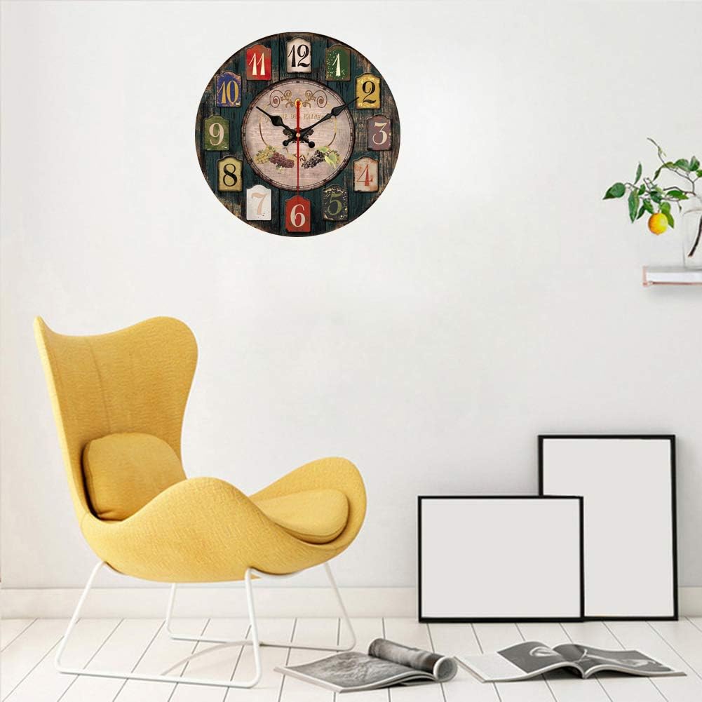 Rustic Vintage Round Wall Clock - Image 3