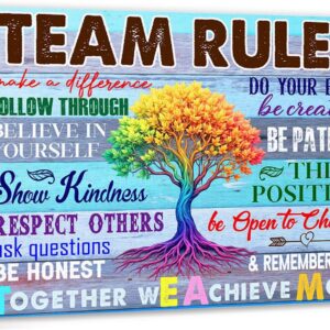 Team rules ,size 12 x 18 inch