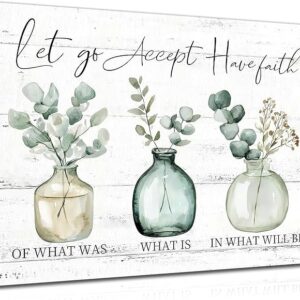 Inspired hanging,Botanical Inspirational Canvas Wall Art Sage Green Eucalyptus Leaf Motivational Quotes Paintings Picture Wall Decor Posters Prints Artwork for Office Bathroom Home Decoration