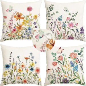 set of four  summer cushion covers