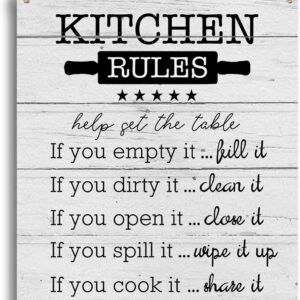 kitchen rules hanging