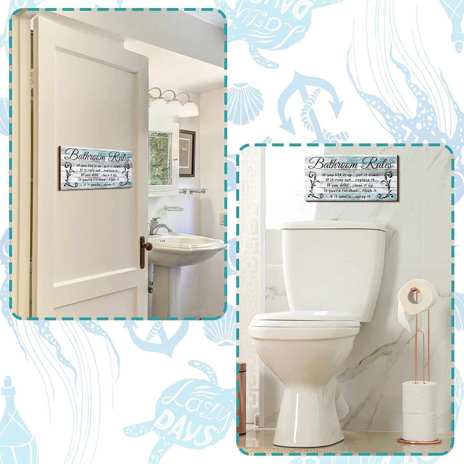 Set of two bathroom rules - Image 3