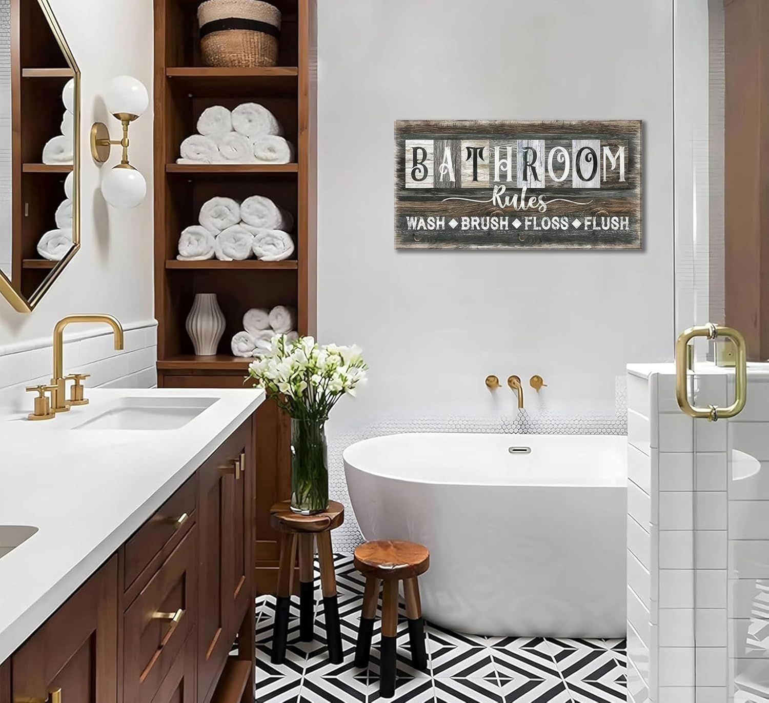 Bath room rules hanging - Image 3
