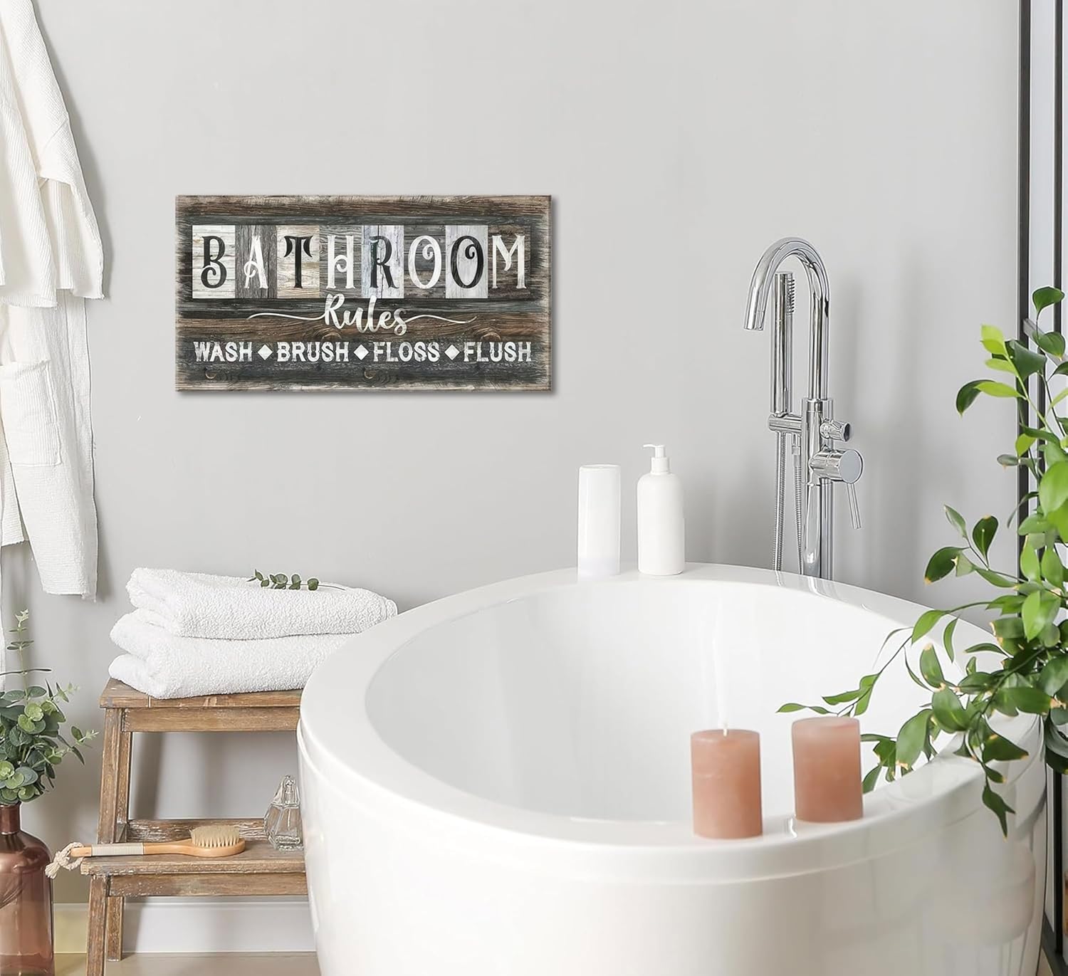 Bath room rules hanging - Image 4