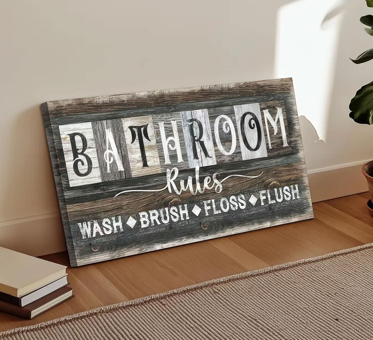 Bath room rules hanging - Image 6