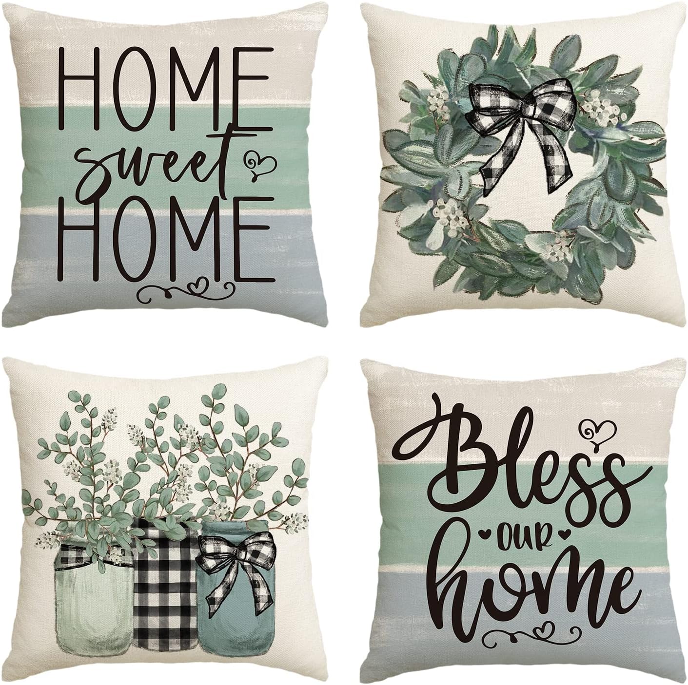 Set of four cushion covers
