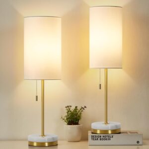 Marble base Lamp/ set of two