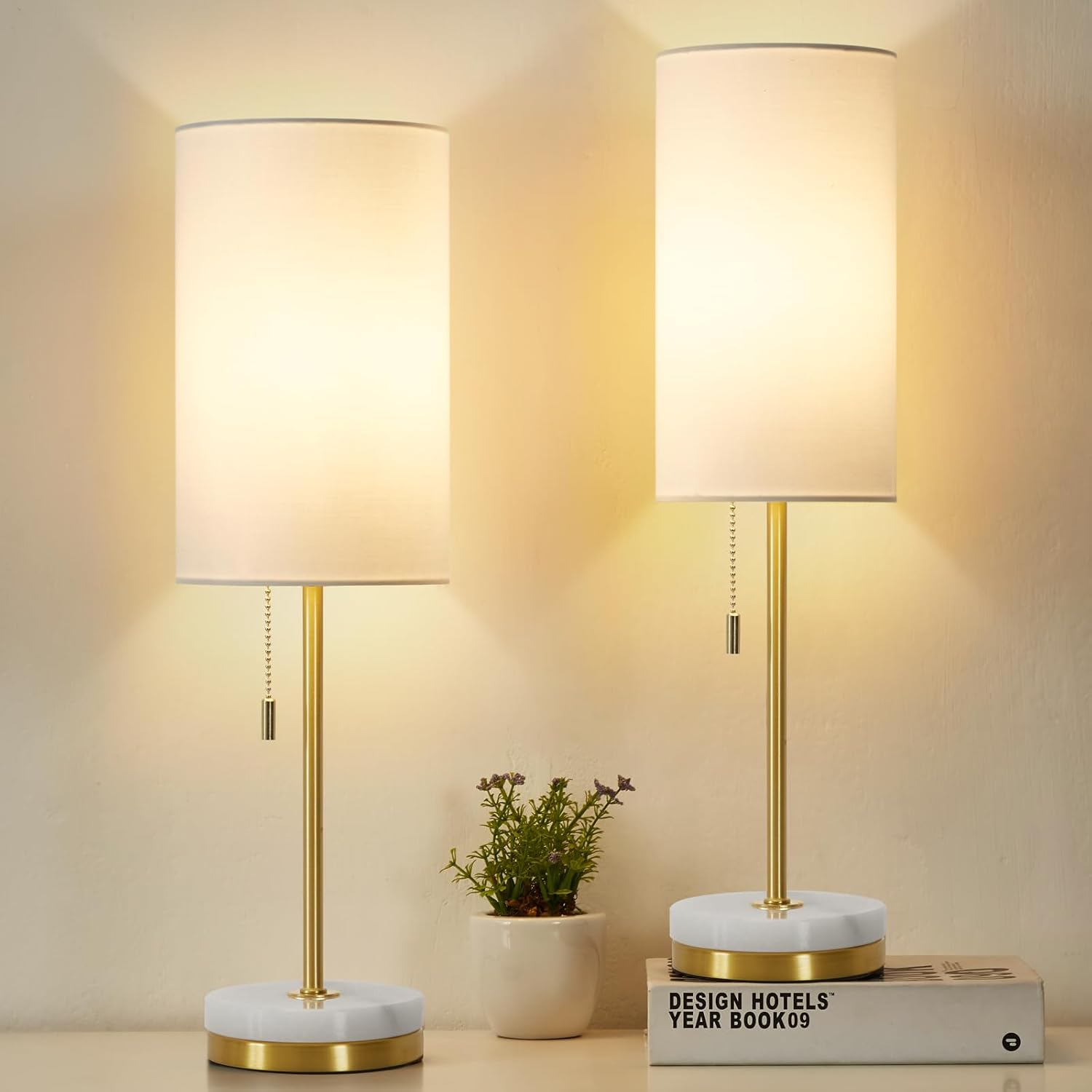 Marble base Lamp/ set of two
