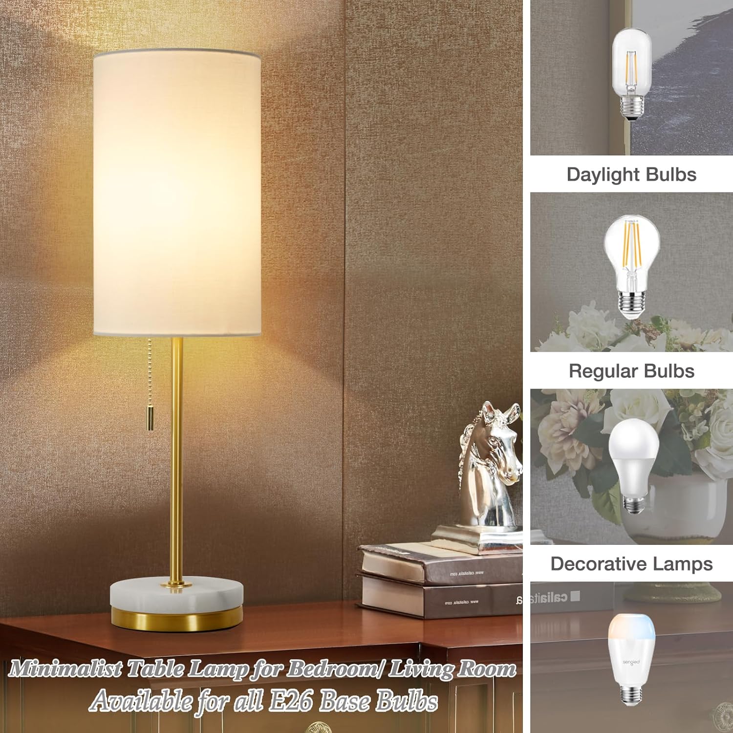 Marble base Lamp/ set of two - Image 6