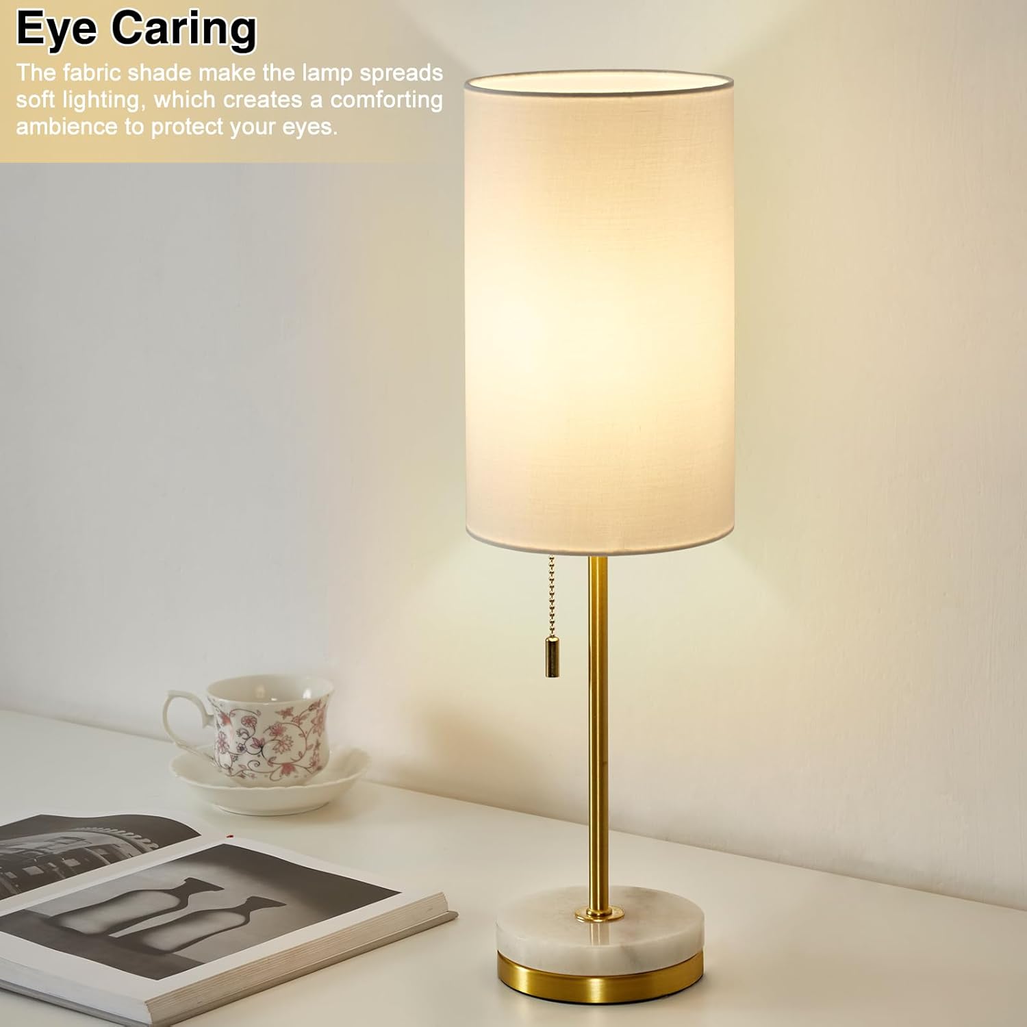 Marble base Lamp/ set of two - Image 7